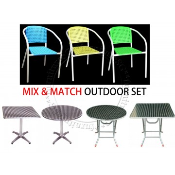 Outdoor Table Mix and Match Table Set